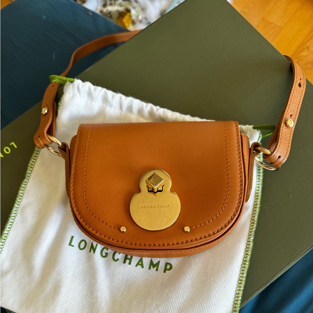 Longchamp leather mini bag. Never used.